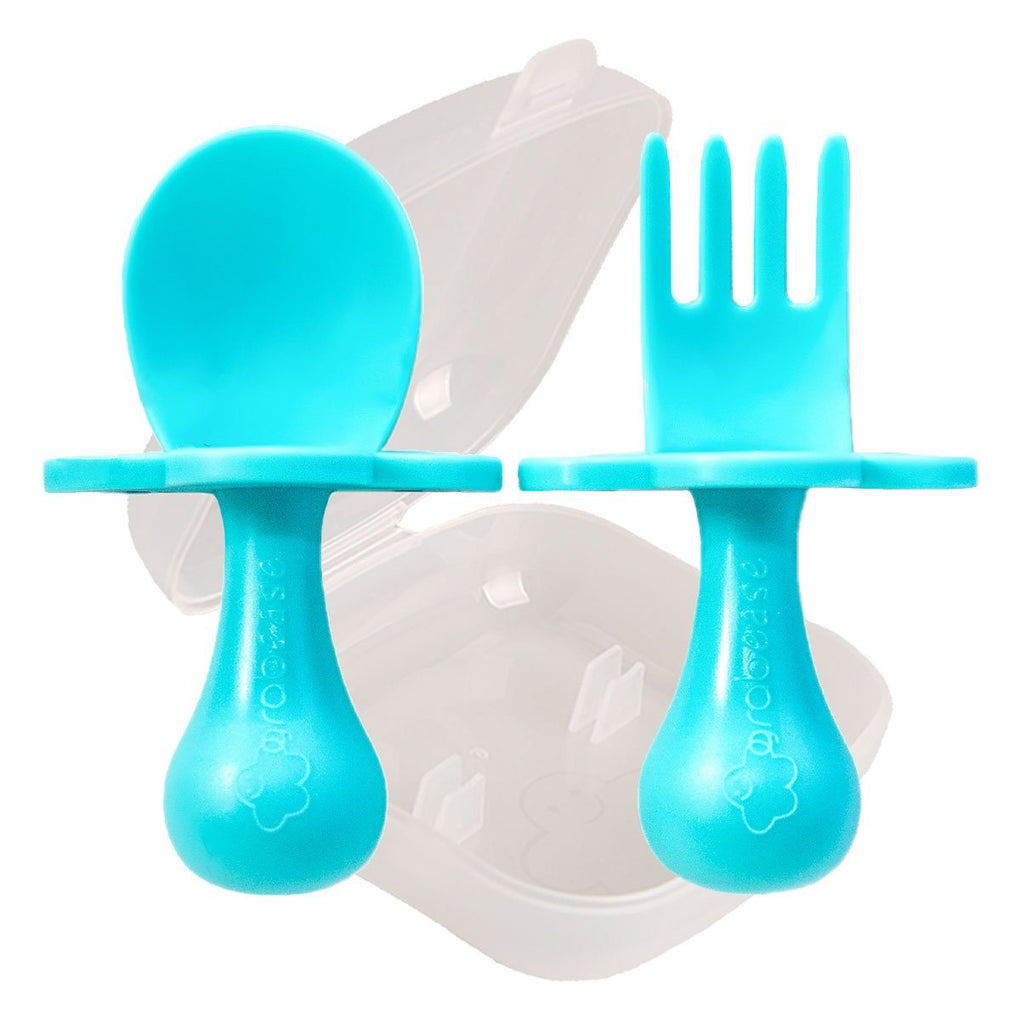 Grabease Stainless Steel Utensils Set (More Colors Available!) – BapronBaby